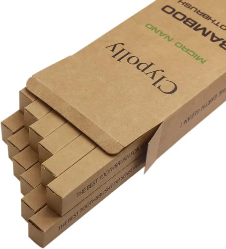 Vista 7 de Cepillo de dientes de bambú biodegradable extra suave con 20000 cerdas de hilo suave sensible para encías frágiles, frenillos, dentaduras postizas