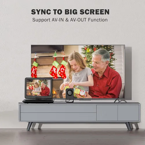 Vista 8 de Reproductor de DVD portátil de 16.9 pulgadas con pantalla grande HD de 14.1 pulgadas, batería recargable de 5 horas, reproductores de DVD para niños