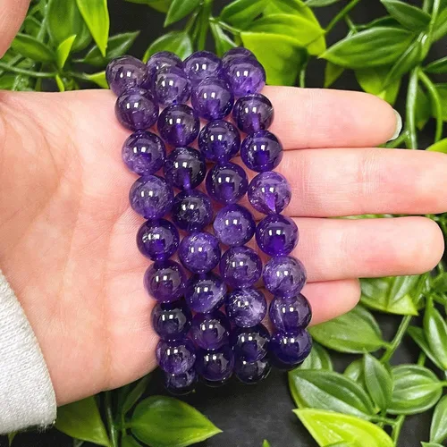 Vista 625 de Gem Avenue Handmade Round Bead Stretch Bracelet Unisex Natural Stone Beaded Jewelry for Men & Women, Elastic Wristband for Daily Wear