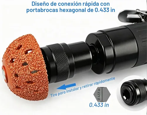Vista 2 de Kit de reparación de neumáticos de baja velocidad, 2500RPM Air Tire Buffer Tire Patch Kit, Rueda de pulido de neumáticos neumáticos, Máquina
