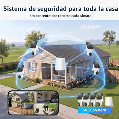 Vista 9 de Cámaras de seguridad inalámbricas para exteriores, sistema de 4 cámaras sin BF-A100W4
