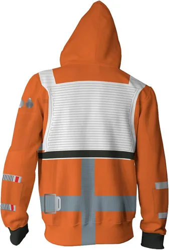 Vista 2 de Sudadera creativa con capucha SW Cosplay chaqueta de moda para hombre para Halloween