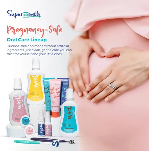 Vista 6 de SuperMouth Spray bucal sin flúor, fórmula alcalina, sin azúcar con prebióticos y xilitol, suave para niños, adultos y mujeres embarazadas, refresca