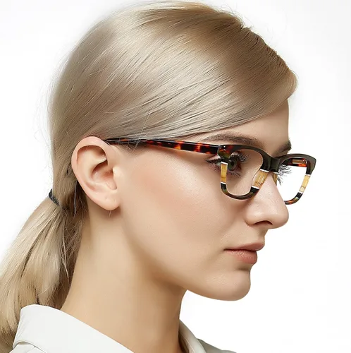 Vista 4 de OCCI CHIARI Eyeglasses Non-Prescription Optical Glasses Fashion Eyewear Half Frame With Clear Lenses