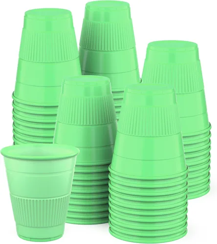 Vista 11 de Vasos desechables Paquete de 500 Vasos de baño de plástico azules de 5 onzas, perfectos para medicina, agua, enjuague, enjuague bucal, fiestas