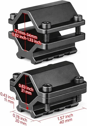 Vista 6 de 360 Tactical Adaptador Universal de Base Weaver de 21mm Convertidor de Cañón Mira de Alcance de Alta Resistencia