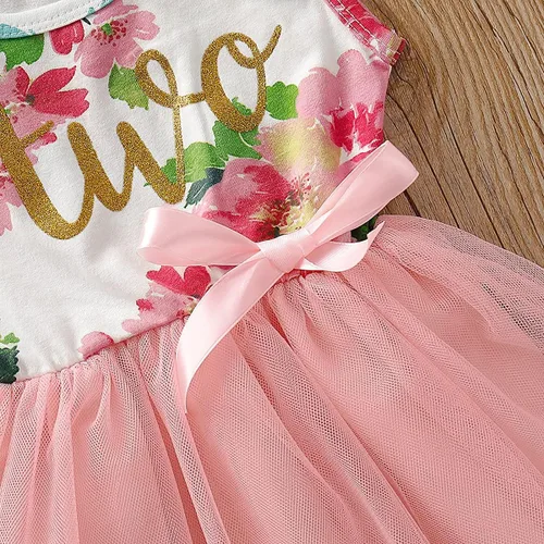 Vista 7 de Conjunto de vestido de cumpleaños para bebé niña de dos años