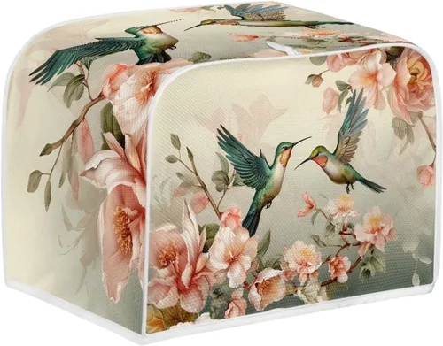 Vista 23 de Dolyues Beach Toaster Cover 2 Slice Universal Size Microwave Oven Dustproof Cover Women Gift Small Bread Cover with Portable Handle
