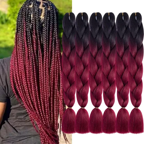 Vista 21 de Beige (613#) 6 paquetes de cabello trenzado de 24 pulgadas, de fibra sintética, sin picazón, extensiones de cabello para trenzar jumbo, textura
