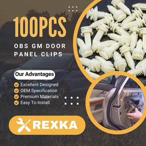 Vista 7 de Rexka 100 piezas de clips de panel de puerta 15545202 compatibles con GM Chevrolet GMC Trucks Chevy Pickup SUV