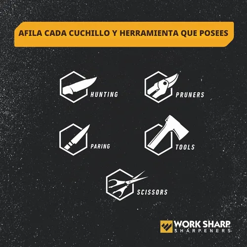 Vista 5 de Work Sharp Afilador de cuchillos y herramientas de pivote manual Pro, WSHHDPVT, Negro