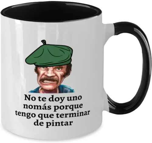 Vista 2 de Regalo para pintor taza de café 2 colores negro y blanco no te doy una nomas