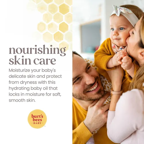 Vista 3 de Burt's Bees Aceite nutritivo para bebés, cuidado de la piel 100% de origen natural, botella de 5 onzas