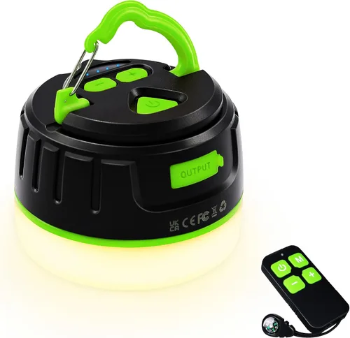 Vista 11 de Yonktoo Linterna de camping recargable, 300 horas de funcionamiento, 6400 mAh, IPX5 impermeable para tienda de campaña para camping, senderismo