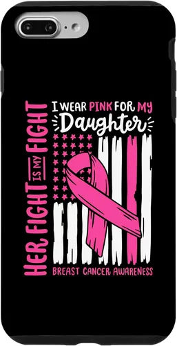 Vista 12 de Breast Cancer Flag I Wear Pink Daughter Her Fight My Fight Case for iPhone 17