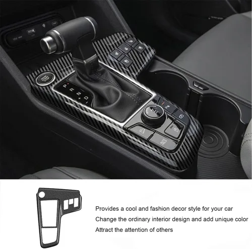 Vista 5 de Cubierta interior del marco del panel de cambio de marchas para Kia Sportage NQ5 2023 2024 2025 Consolas centrales Fundas de palanca de cambios