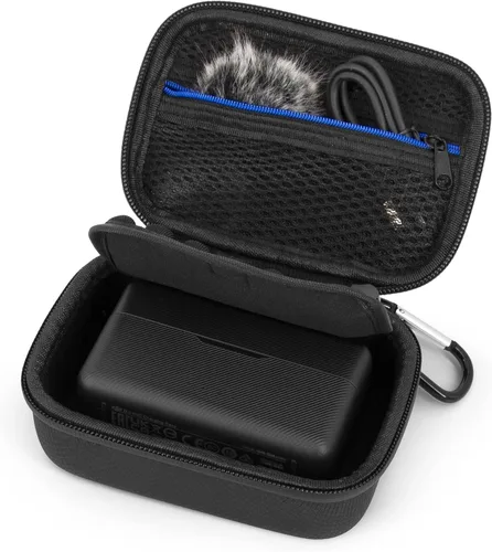 Vista 2 de CASEMATIX Funda de viaje compatible con el kit de micrófono inalámbrico DJI Mic 2 o original, protección de micrófono de solapa compacta para llevar