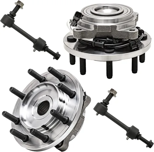 Vista 131 de Detroit Axle - Kit de suspensión delantera 4WD para Nissan Frontier Pathfinder Xterra, 2 cubos de rodamientos de ruedas, 2 brazos de control