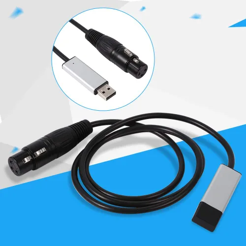 Vista 3 de Mini USB a DMX Interfaz Adaptador Controlador DMX512 Ordenador Etapa Iluminación Controladores Dimmer