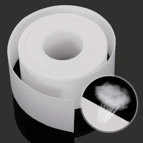 Vista 4 de 2 rollos de protectores de cuello desechables, almohadillas autoadhesivas para el cuello, protector de cuello cómodo, cintas para el cuello
