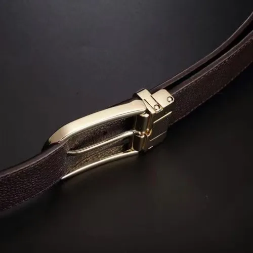 Vista 7 de IMQSQIK Cinturones de vestir de cuero genuino para hombres, 1.38 pulgadas, diseño moderno y clásico para el trabajo, negocios y casual