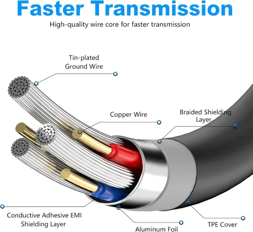 Vista 5 de Cable USB 3.0 Jelly Tang A macho a B macho 10 pies, Cable Superspeed USB 3.0 A-B/A macho a B macho - para escáner, impresoras, discos duros externos