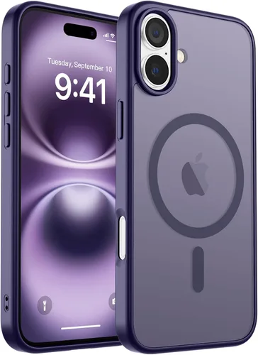 Vista 85 de zapica Funda magnética para iPhone Air, con protector de pantalla de vidrio templado, compatible con MagSafe, translúcida mate, a prueba de golpes