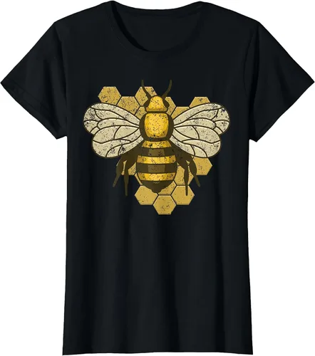 Vista 79 de Retro Beekeeper Beekeeper Honey Bumblebee Vintage Saves Bees T-Shirt Asphalt Grey