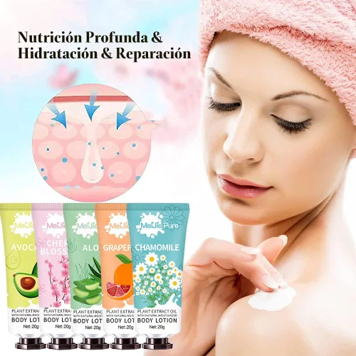Vista 5 de Paquete de 20 lociones para mujeres, loción corporal para piel seca, regalos del día de la madre, regalos de agradecimiento para profesores, regalo