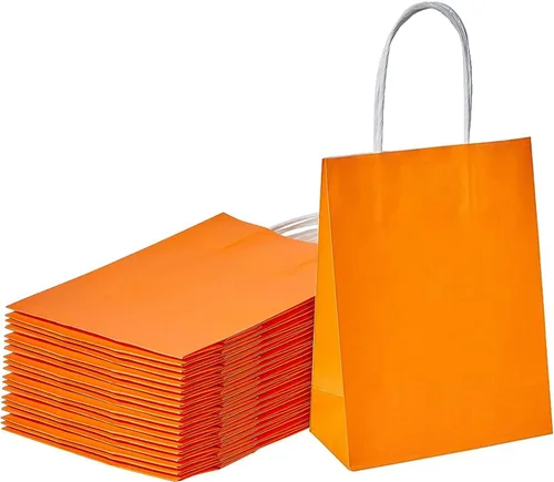 Vista 8 de SUNCOLOR 25 bolsas pequeñas de regalo negras con asas, mini bolsas de regalo de 6 pulgadas para recuerdos de fiesta, golosinas y recuerdos de boda