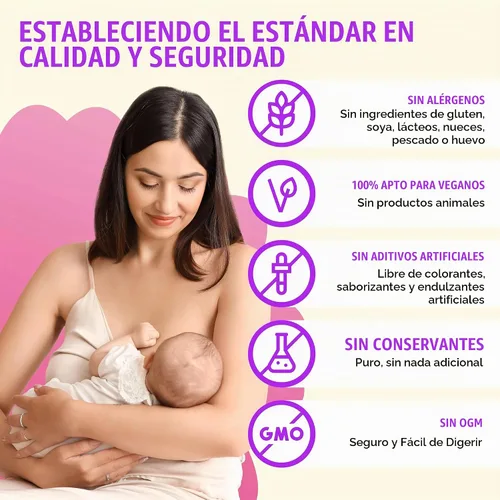 Vista 3 de Suplemento orgánico de lactancia de fenogreco - Lactancia materna, mejora
