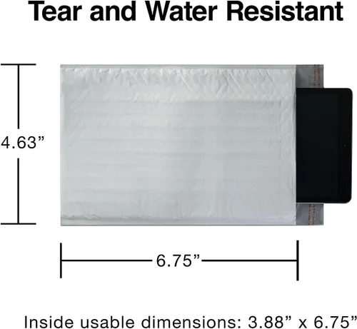 Vista 3 de Staples 3.88" x 6.75" Self-Sealing Bubble Mailer, #000, 25/Carton