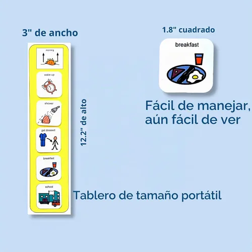 Vista 3 de Tabla de rutina matutina, horario visual para niños con autismo/TEA