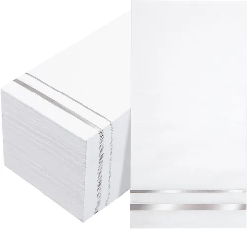 Vista 8 de bUCLA 100 Unidades de Servilletas de Papel Negras de 3 Capas - Servilletas de Papel Negras Desechables de Calidad Premium, Absorbentes para Cocina