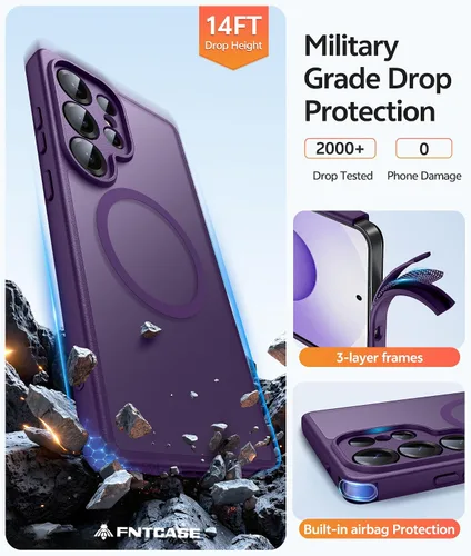 Vista 450 de FNTCASE Funda para Motorola Moto G-Stylus-5G-2025: Funda magnética translúcida mate a prueba de golpes para Moto G Stylus 2026, funda protectora