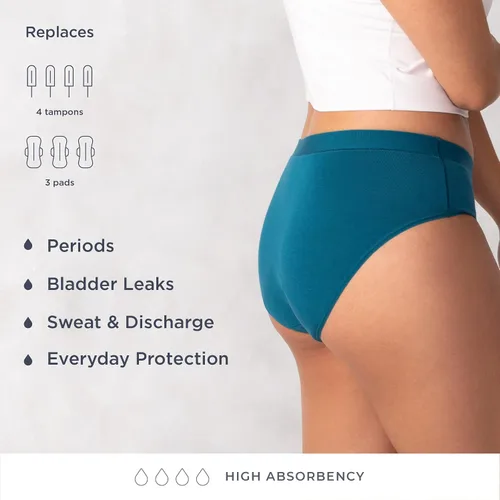 Vista 2 de saalt Ropa interior modal de breve período de comodidad - Absorción pesada y súper absorción