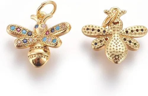 Vista 16 de LiQunSweet 20 piezas de micro pavé de circonitas cúbicas para bebé, diseño de huellas, para hacer joyas de ducha