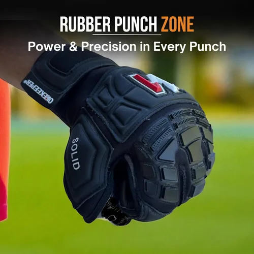 Vista 4 de ONEKEEPER Guantes de portero de nivel profesional sólido blanco o negro para niños, jóvenes y adultos, guantes de portero de fútbol GK Látex