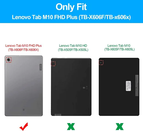 Vista 8 de Gylint Funda para Lenovo Tab M10 FHD Plus de 10.3 pulgadas, Smart Case Funda delgada y ligera con función de encendido/apagado automático