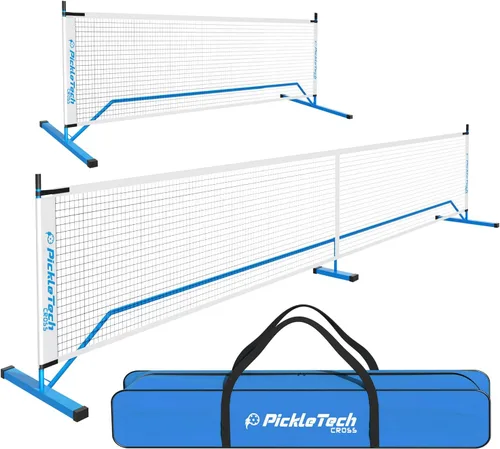 Vista 14 de PICKLETECH 4.0 Slim Version Portable Pickleball Nets Outdoor Game 22 FT Pickleball Net-USAPA Regulation Size-Pickle Ball Net System with Carrying