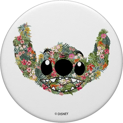 Vista 3 de Disney Lilo & Stitch Floral Stitch PopSockets PopGrip: agarre intercambiable para teléfonos y tabletas