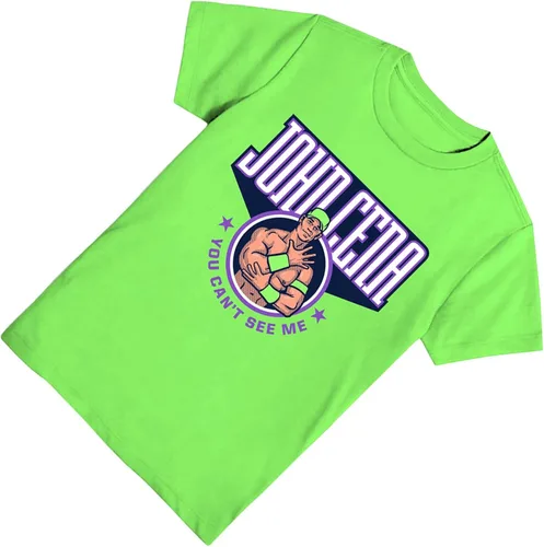 Vista 4 de WWE Camiseta de John Cena para niños, camiseta de superestrella de ajetreo, lealtad y respeto, camiseta de campeón mundial de lucha libre