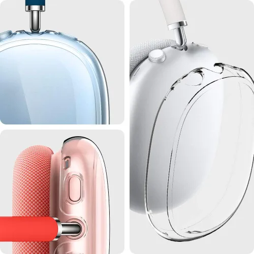 Vista 2 de Spigen Diseñada para AirPods Max y AirPods Max 2 (2020/2026) Ultra Hybrid Pro Clear Protector Protector Protector para los Oídos, transparente