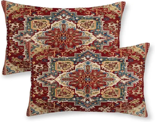 Vista 14 de Fundas de Almohada Antelope 16 x 16 Pulgadas Paquete de 2, Fundas de Almohadas Decorativas con Estampado de Piel de Animal de Lino para Exteriores