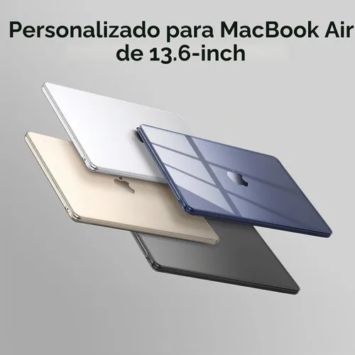 Vista 5 de EooCoo Funda para MacBook Air de 13 pulgadas M5/M4/M3/M2 2026-2022 Cristal transparente