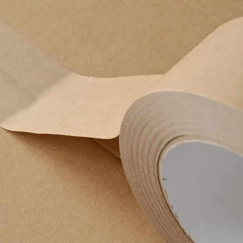 Vista 6 de Lichamp Cinta de embalaje de papel Kraft, cinta de envío marrón engomada para cajas y cartones, 2 pulgadas x 55 yardas x 7 mil