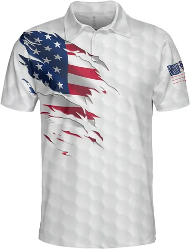 Vista 2 de Camisetas de golf divertidas para hombres, polo para hombres, camisetas de golf de manga corta para equipo, regalos para amantes del golf