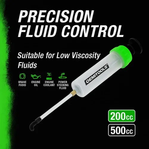 Vista 4 de OEMTOOLS Bomba extractora y llenadora de líquidos pequeños de 200 cc, bomba de vacío de precisión para líquidos de frenos, dirección asistida