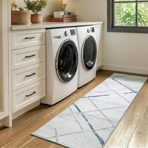 Vista 364 de jinchan Alfombra marroquí de pasillo 2x6 - Alfombra de pasillo lavable a máquina para cocina, alfombra moderna geométrica suave de pelo bajo