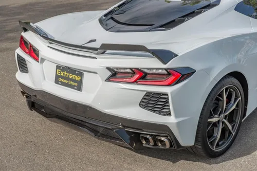 Vista 10 de Repuesto para modelos Chevrolet Corvette C8 2020 Par de mimbres adicionales de alerón de tapa trasera de maletero estilo Z51
